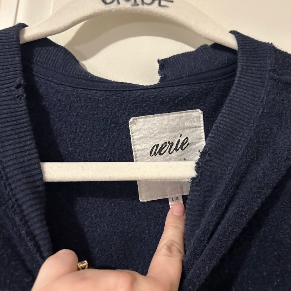 Aerie Navy Oversized Sweatshirt